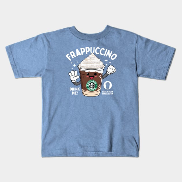 Dark Mocha Panna Cotta Blended Beverage for Coffee lovers Kids T-Shirt by spacedowl